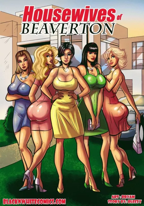 Housewives Of Beaverton [BlackNWhiteComics] porn comic cover
