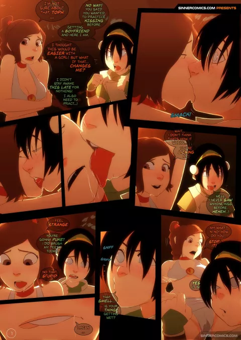 Kissing Practice (Avatar: The Last Airbender) [SillyGirl] porn comic cover