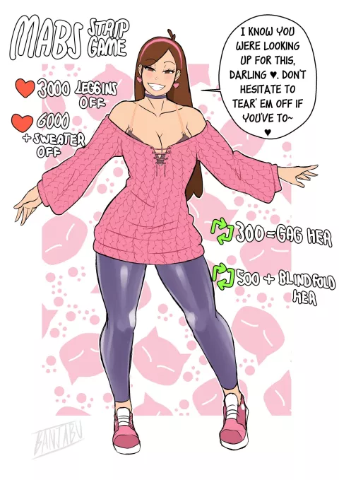 Mabel &amp; Candy Stripgame (Gravity Falls) [Banjabu] porn comic cover