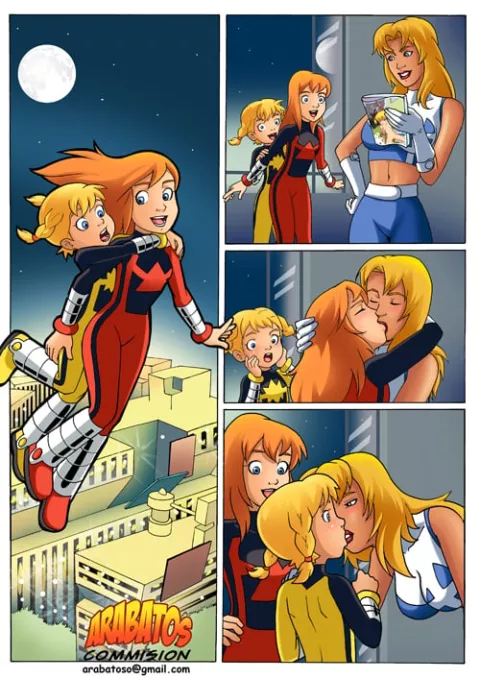 Power Threesome (Fantastic Four , Power Pack) [Arabatos] porn comic cover