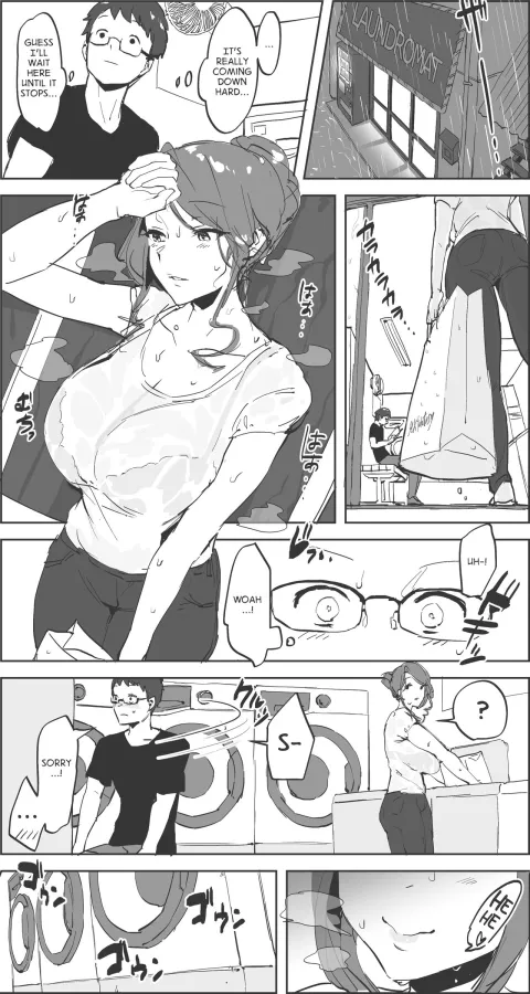 Rain at the Laundromat [Poriuretan] porn comic cover