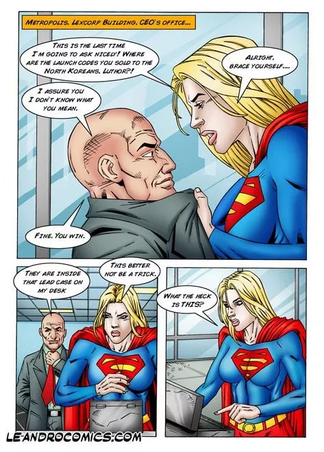 Supergirl vs. Lex Luthor: The Sexy Interrogation Session! (Supergirl) [Leandro Comics] porn comic cover