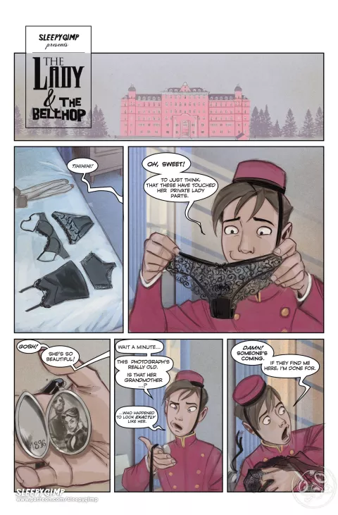 The Lady &amp; The Bellhop [Sleepy Gimp] porn comic cover