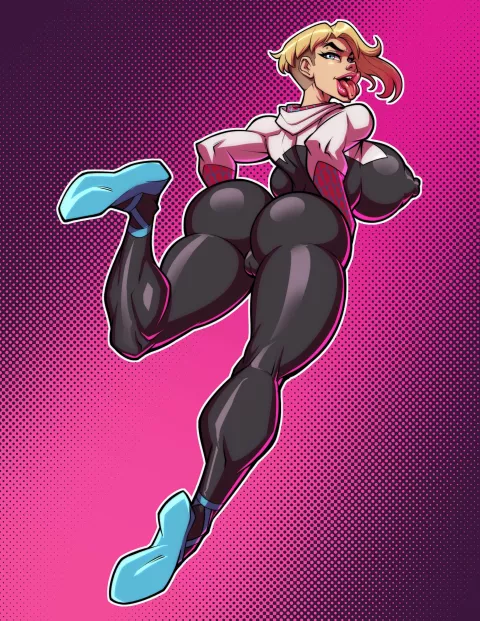 Spider Gwen across the Shaggingverse (Spider-Man) [Fontez] porn comic cover