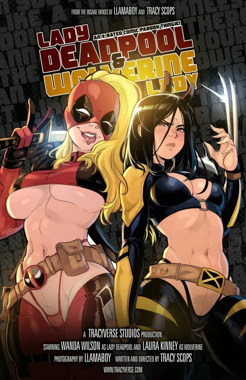 Lady Deadpool and Wolverine Lady [Tracy Scops] porn comic cover