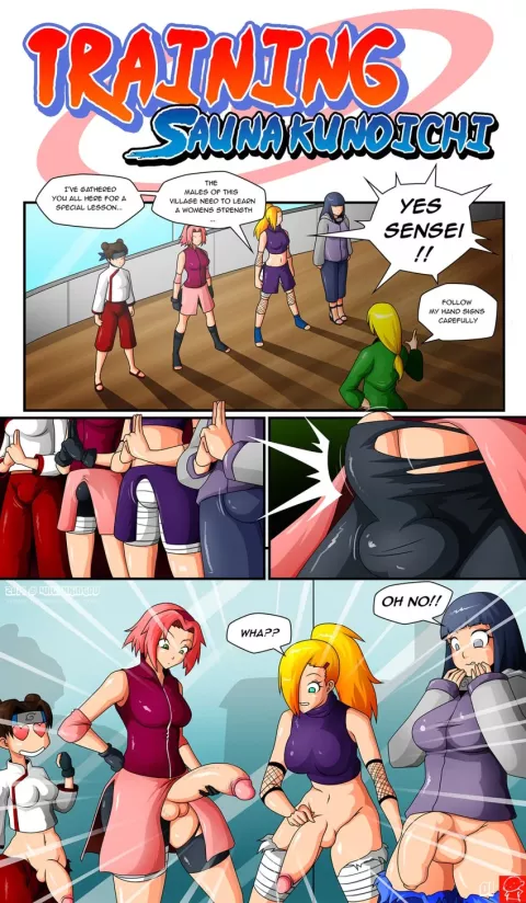 Training Sauna Kunoichi (Naruto) [WitchKing00] porn comic cover