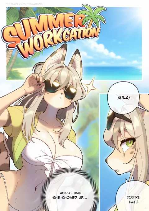 Summer Workcation [Strong Bana] porn comic cover