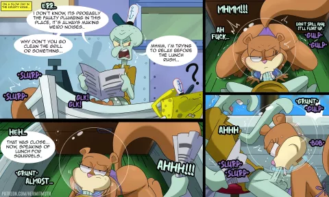 Three Sandy Cheeks Oneshots (SpongeBob SquarePants) [Hermit Moth] porn comic cover