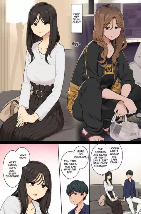 An Ex-Delinquent Lets Her Old Self Slip Out porn comic cover