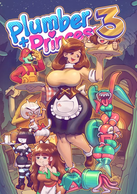 Plumber + Princess 3 (Super Mario Bros.) [+extras] [Supersatanson] porn comic cover