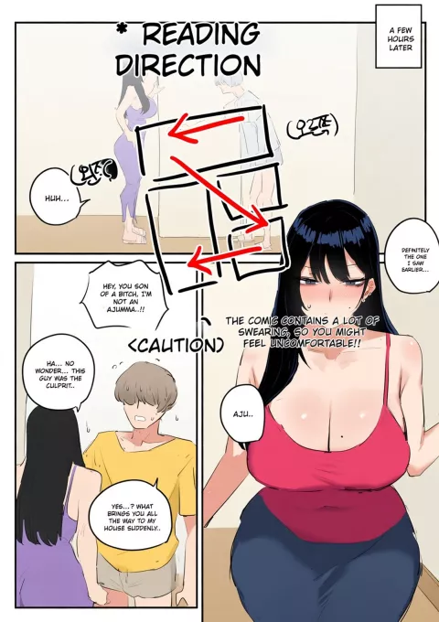 [kkan] Comic about giving proper discipline to the downstairs neighbor lady…. comic porn porn comic cover