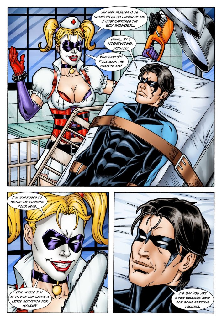 Batman and Nightwing discipline Harley Quinn (Batman) [Leandro Comics] Porn Comic