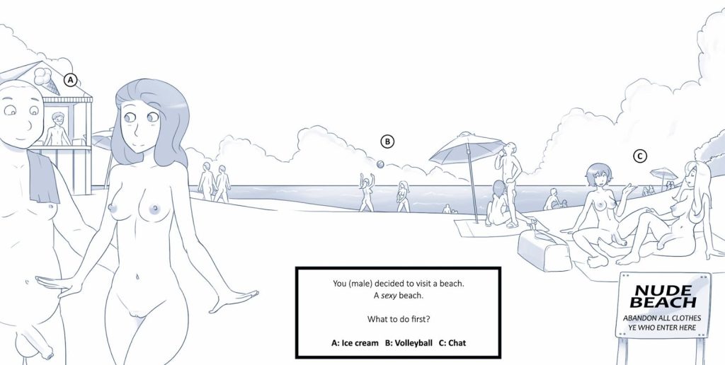 Beach CYOA [Nobody In Particular] Porn Comic