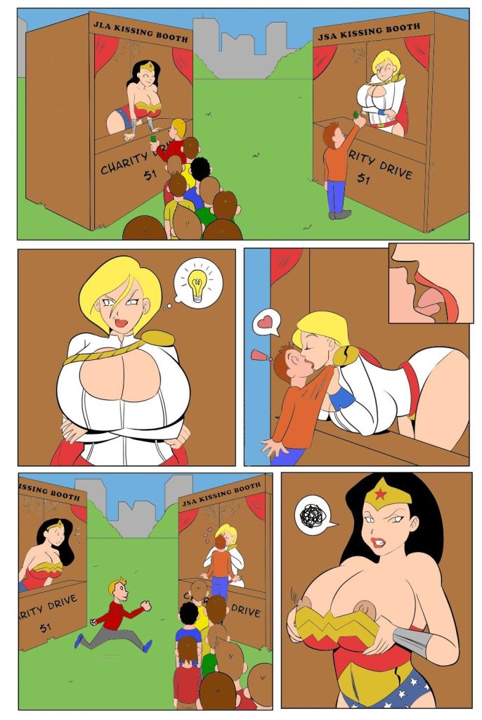 Booth Rivals (Justice League) [Glassfish] Porn Comic