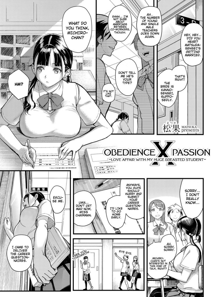 Obedience X Passion – Love Affair With My Huge Breasted Student [Matsuka] Porn Comic