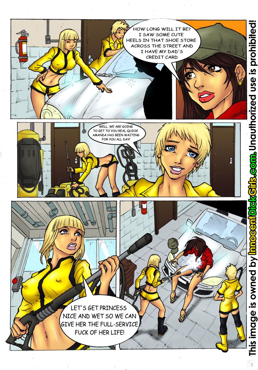 The Car Wash – Amanda, Nicole [InnocentDickGirls] - Chapter 1 — Page 4