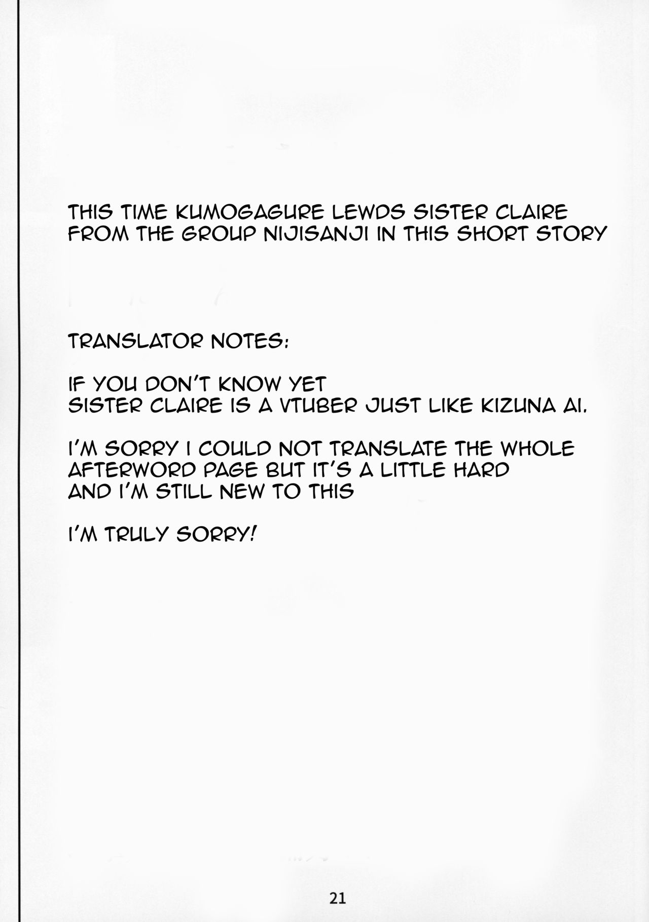 The Confessional With The Open Window (Sister Cleaire) [Sukumo] - Chapter 1 — Page 20