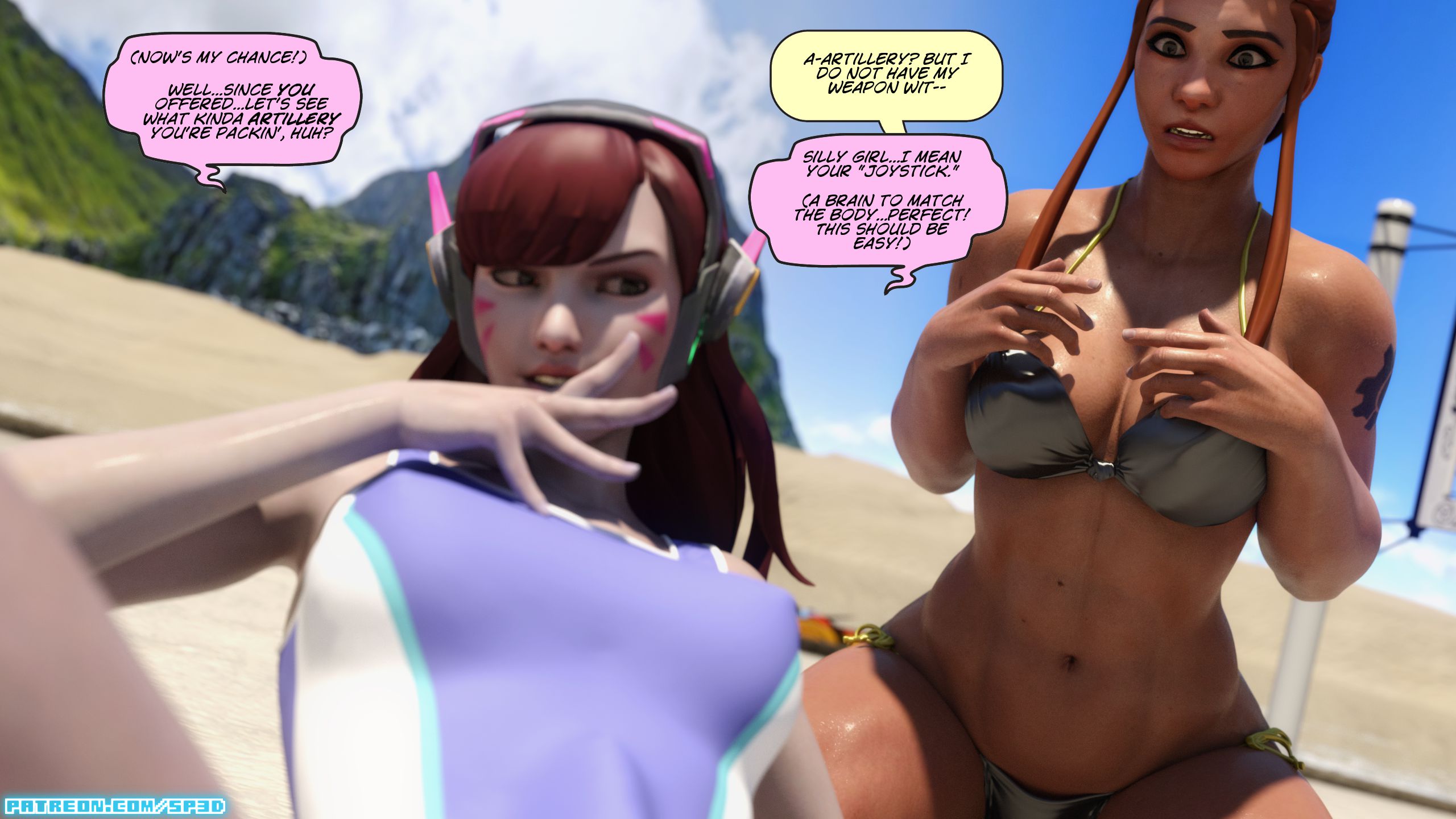 Little Beach (Overwatch) [SquarePeg3D] - Chapter 1 — Page 4