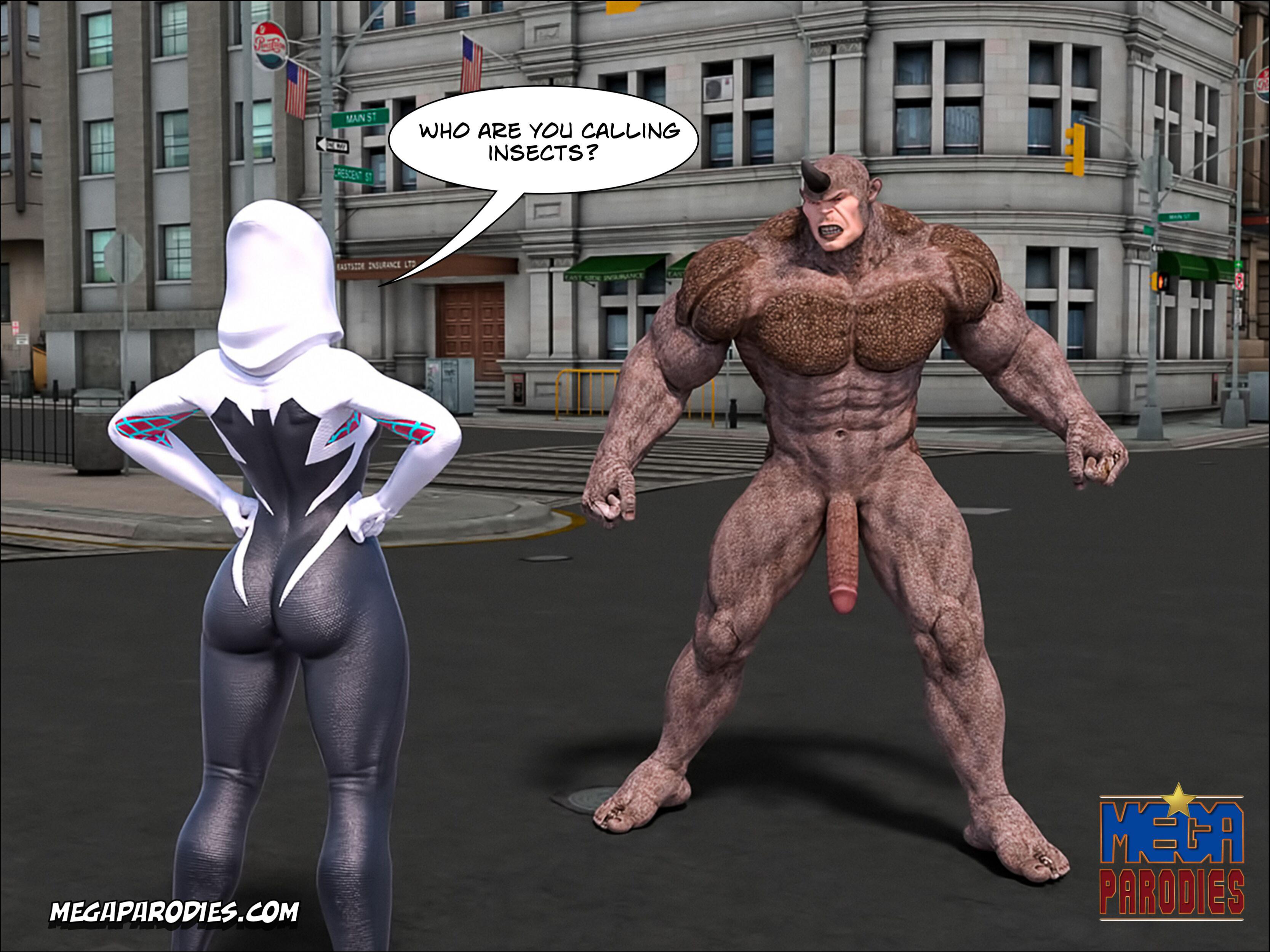 Spider-Gwen X Rhino (Spider-Man) [MegaParodies] - Chapter 1 — Page 55