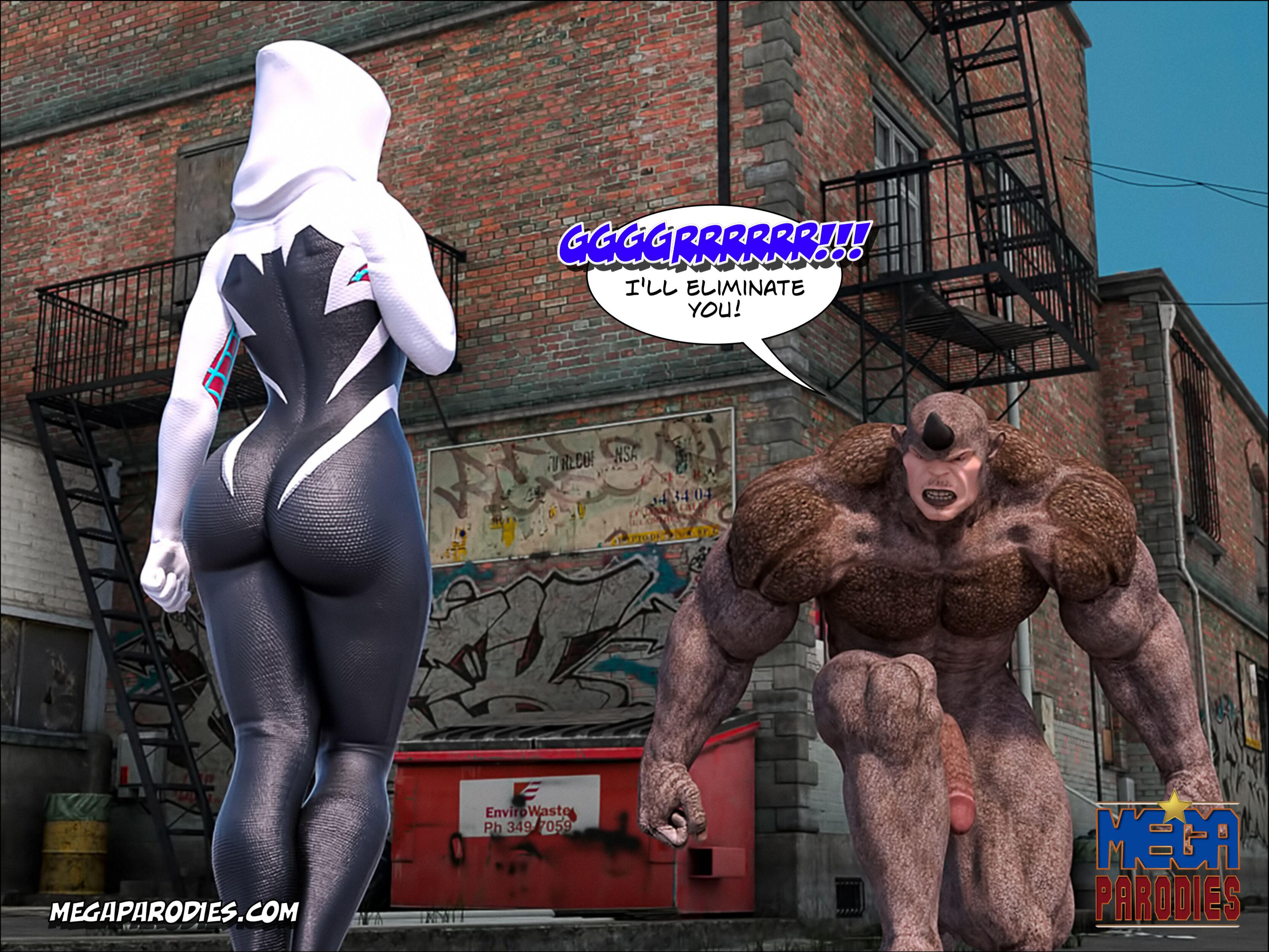 Spider-Gwen X Rhino (Spider-Man) [MegaParodies] - Chapter 1 — Page 64