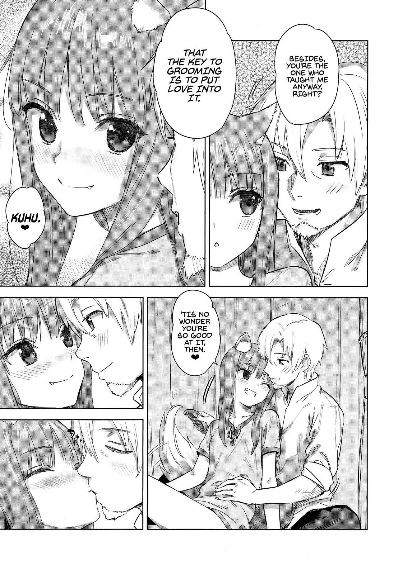 Affectionate Grooming With Me (Spice and Wolf) [Kawakami Rokkaku , Takanashi Rei] - Chapter 1 — Page 4