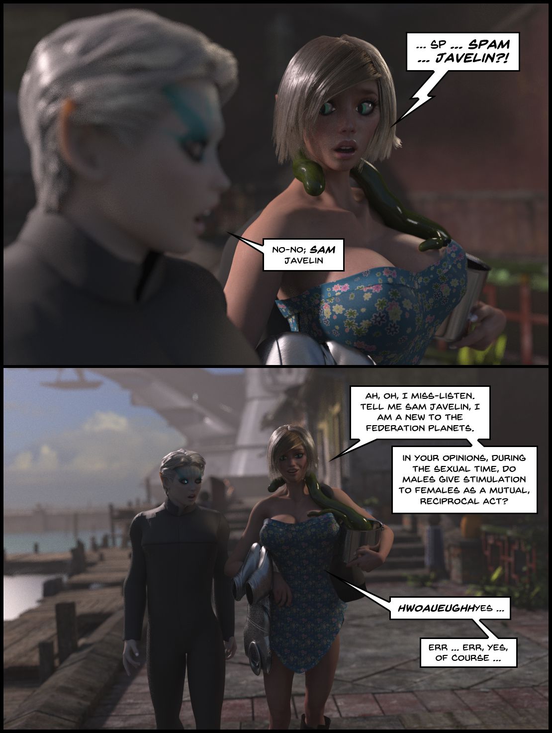 Telepathic Hentai Tentacle Spacey Rapey Sex Trek 9000 [Sindy Anna Jones] - Chapter 1 — Page 95