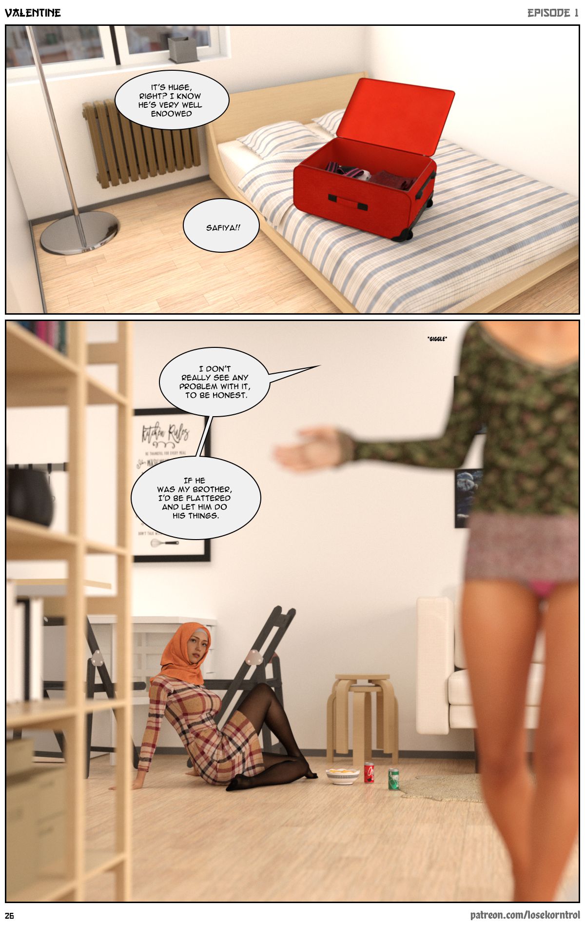 Valentine – Comic [LoseKorntrol, Hijab 3DX] - Chapter 1 — Page 27