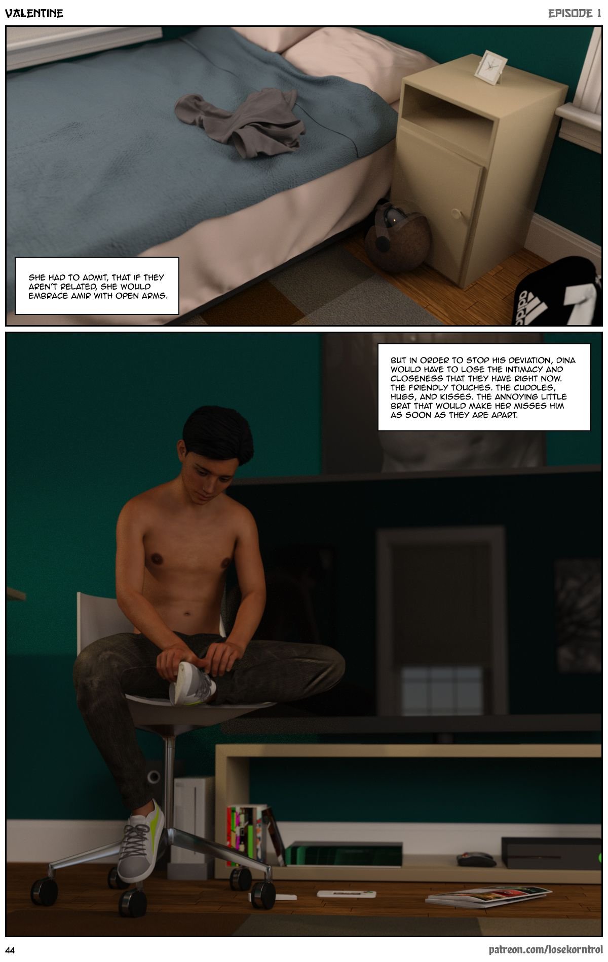 Valentine – Comic [LoseKorntrol, Hijab 3DX] - Chapter 1 — Page 45