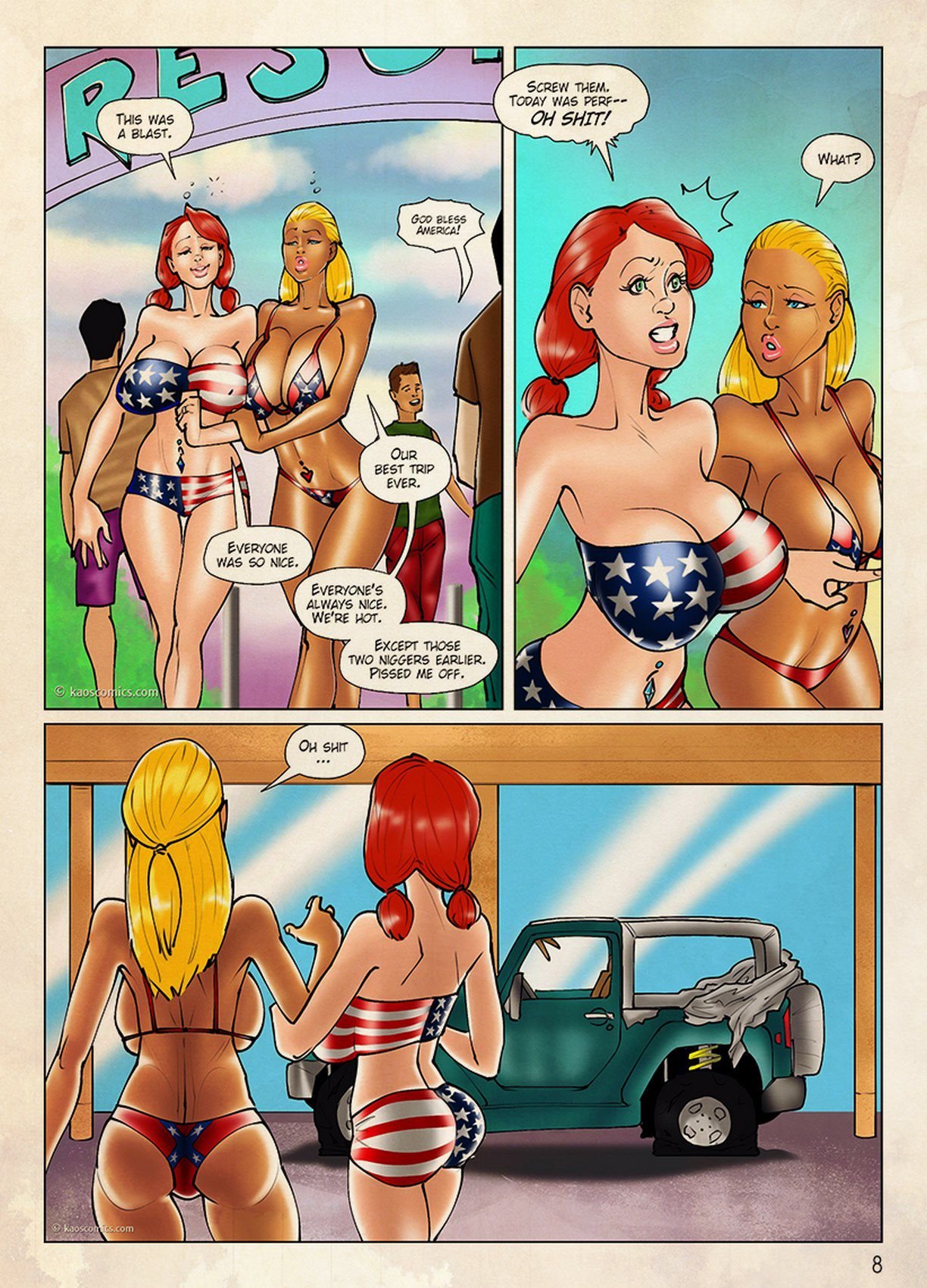 The Flag Girls Get Fucked [KAOS Comics] - Chapter 1 — Page 9