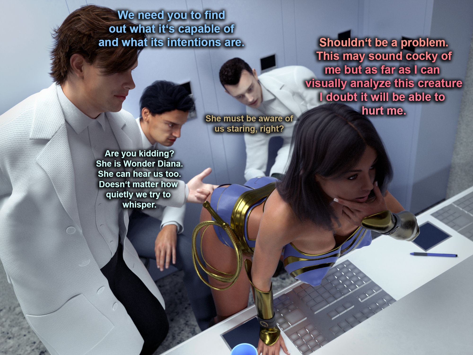 Wonder Diana And The Breeding Alien [BadOnion] - Chapter 1 — Page 4