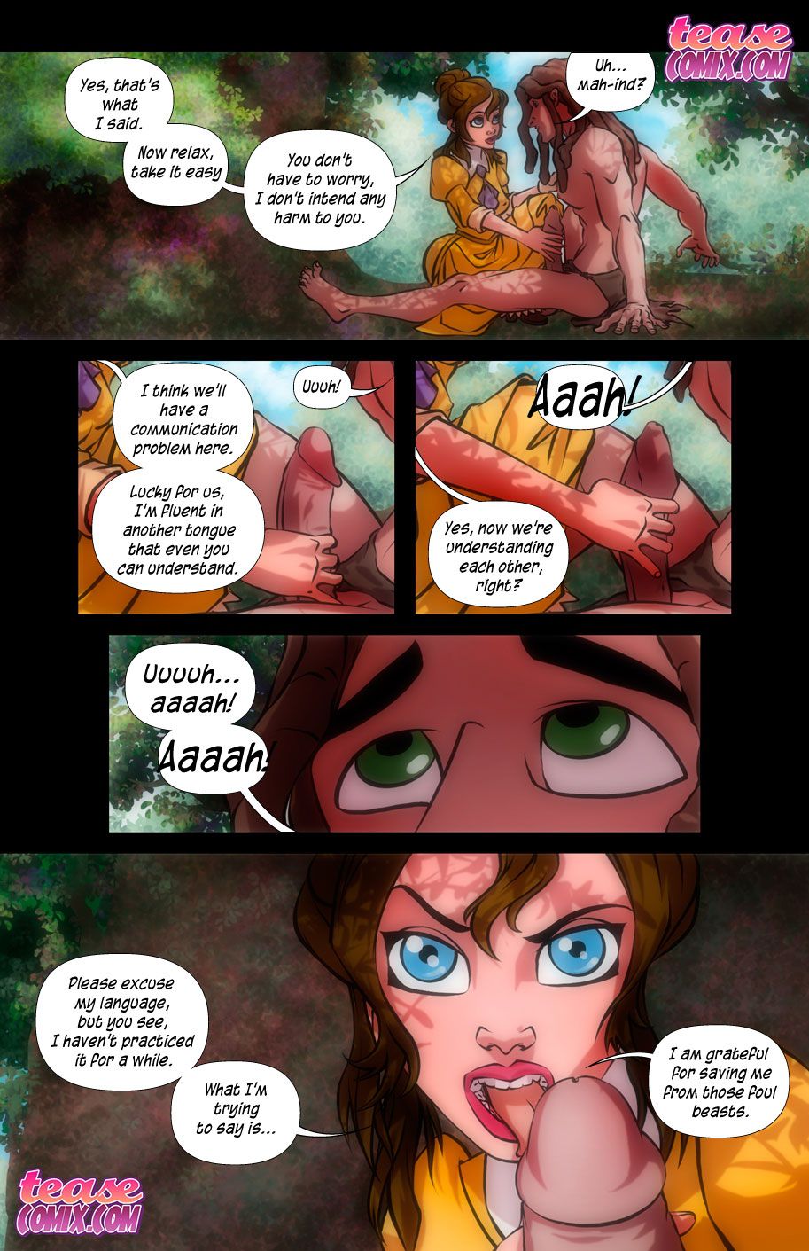 The Legend Of The White Ape And The Snake (Tarzan) [Tease Comix] - Chapter 1 — Page 6