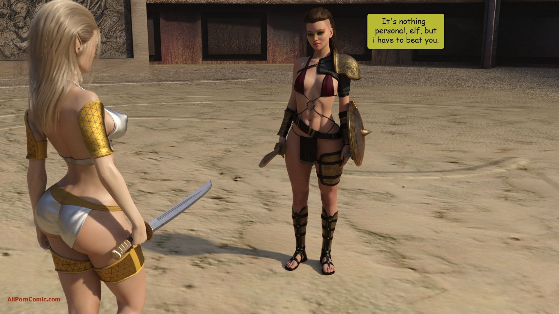 Elf VS Barbarian [Kizaru3D] - Chapter 1 — Page 4