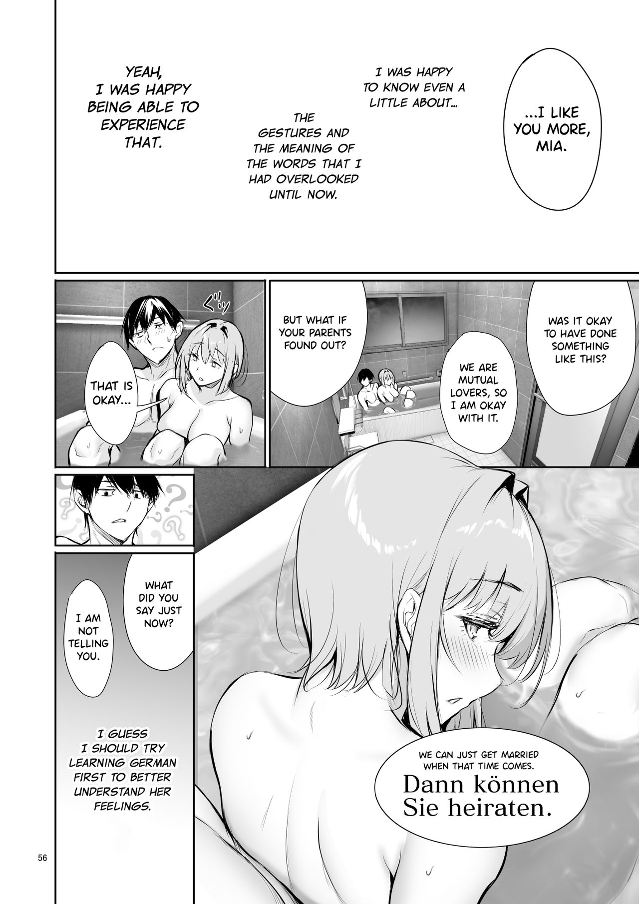 The Reason Why a German Girl Takes a Bath Together With Me on Her Homestay [Gentsuki] - Chapter 1 — Page 56