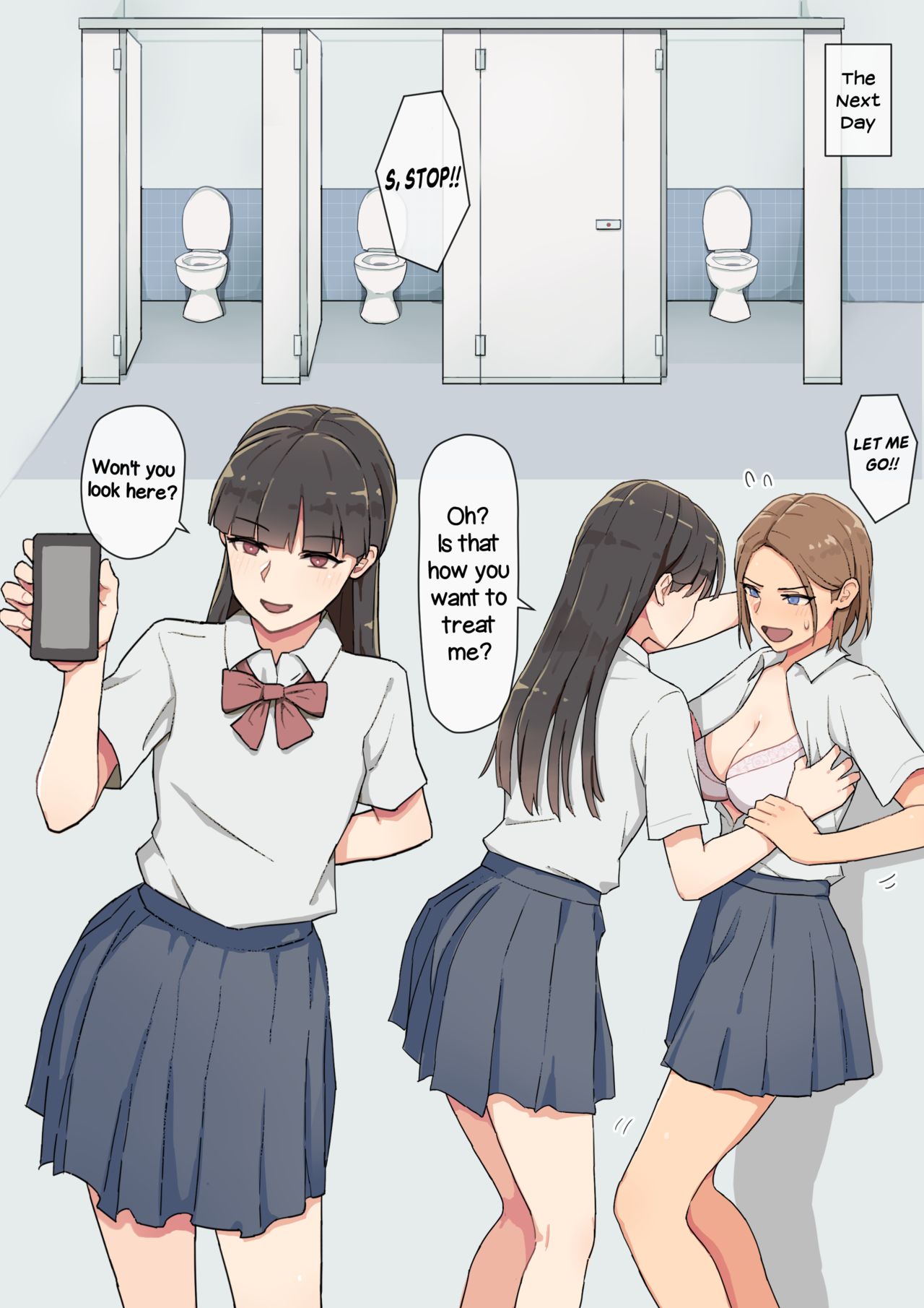 The Story of a Prideful Girl Being Blackmailed and Made to Cum Everyday [Ehohin] - Chapter 1 — Page 7