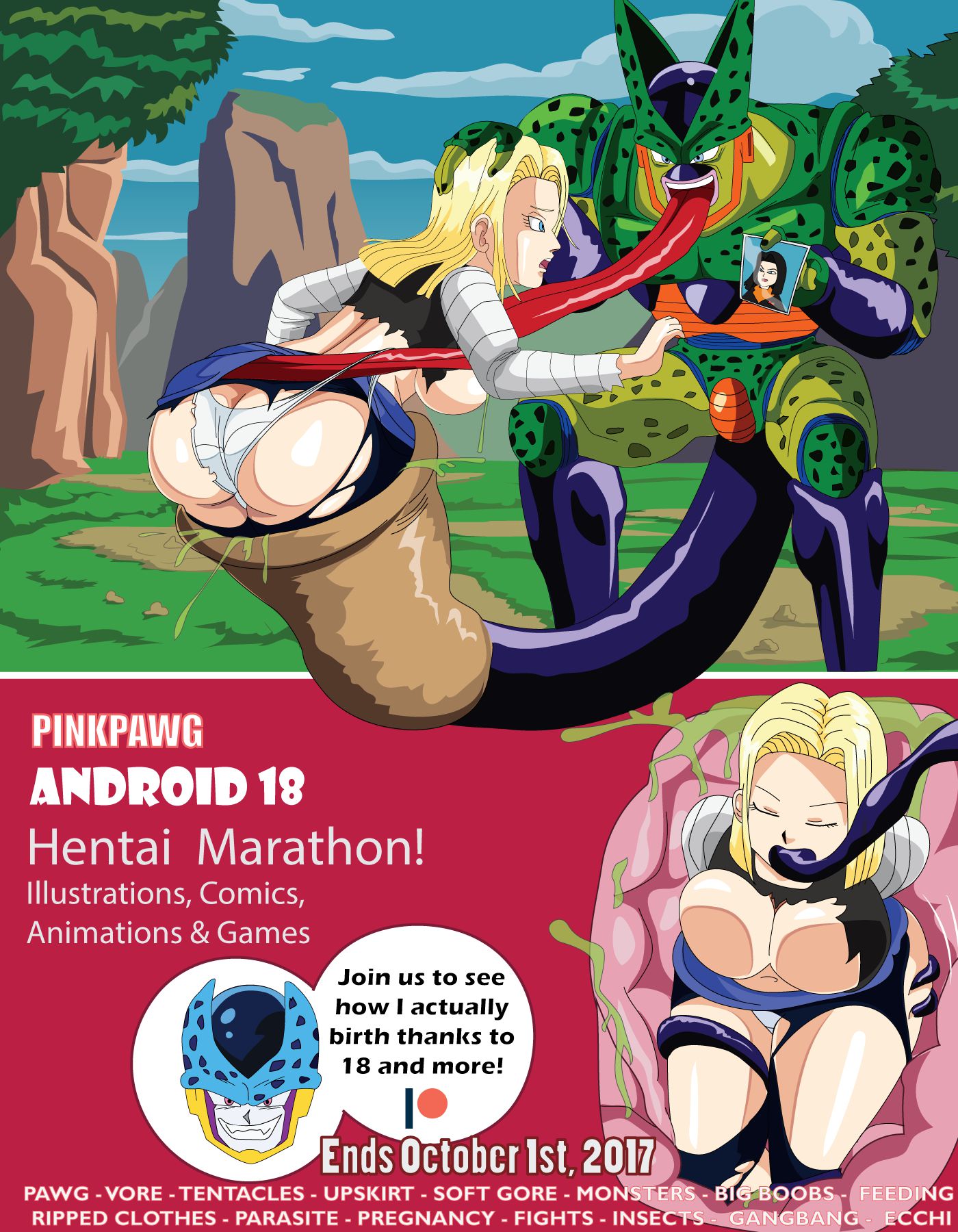 Android 18 Goes Inside Cell (Dragon Ball Z) [Pink Pawg] - Chapter 1 — Page 13