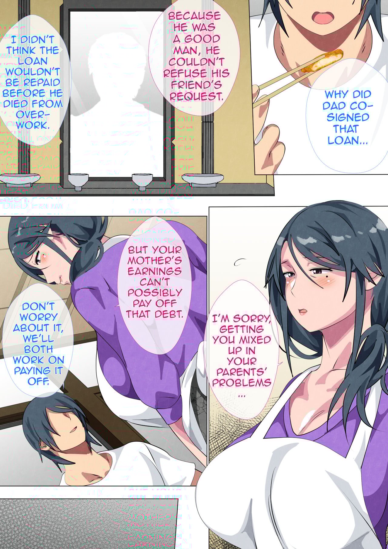 Widowed Mother Sayoko – Record of a Copulation of a Mother and Son Living in a Small Room [Spices] - Chapter 1 — Page 4