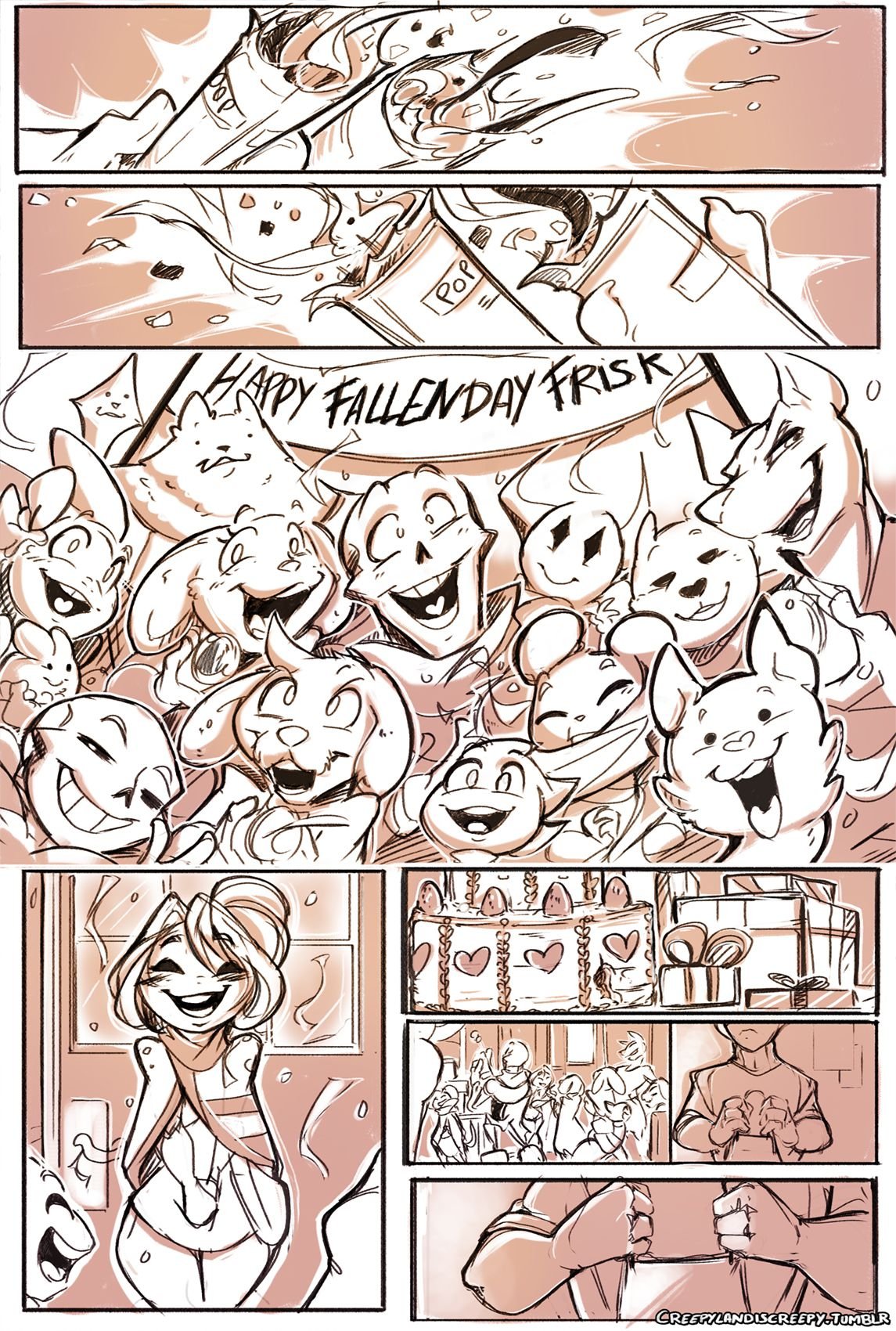 Chez Grillby (Undertale) [Spirale] - Chapter 1 — Page 9