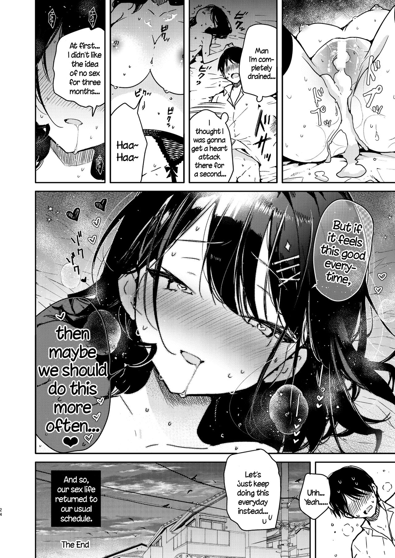 Seiyoku Tsuyome na Kanojo to Kinyoku Kaikin Renzoku Shasei Ecchi [Mutou Koucha] - Chapter 1 — Page 24