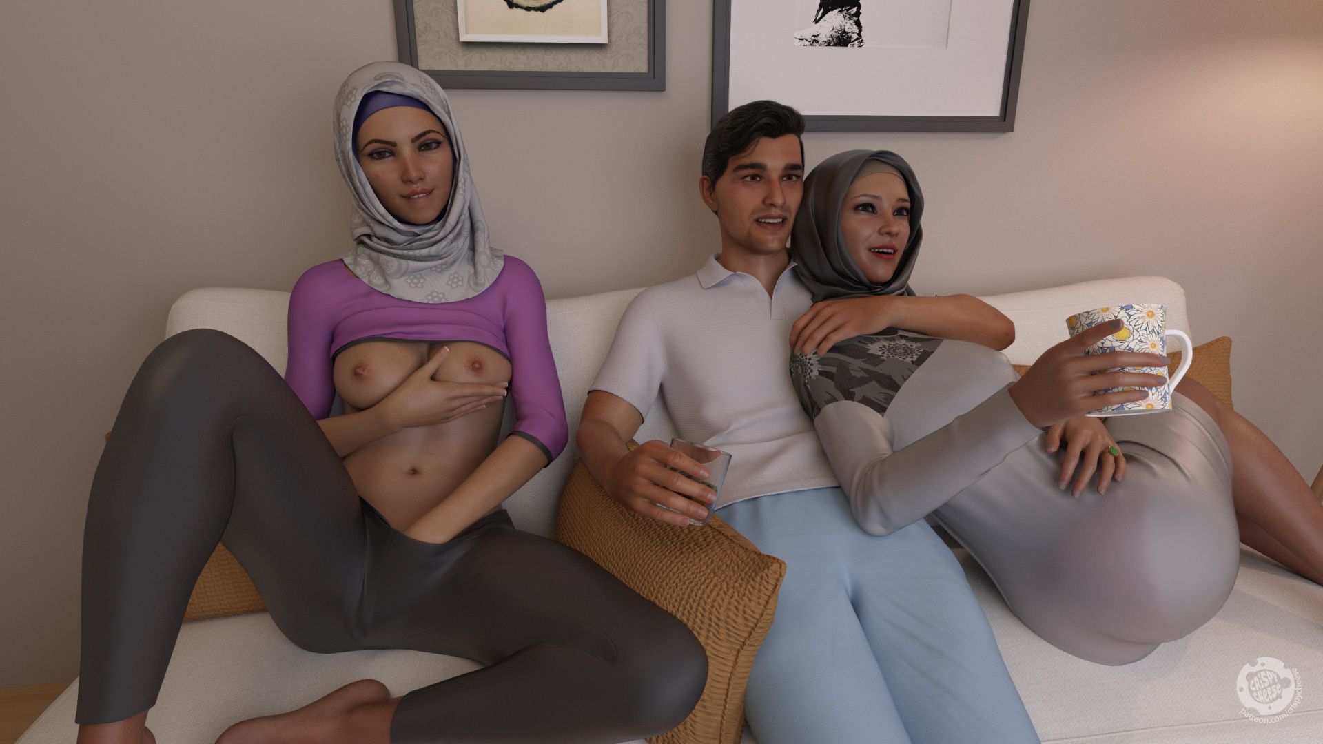 Night At The Living Room [Crispy Cheese] - Chapter 1 — Page 4