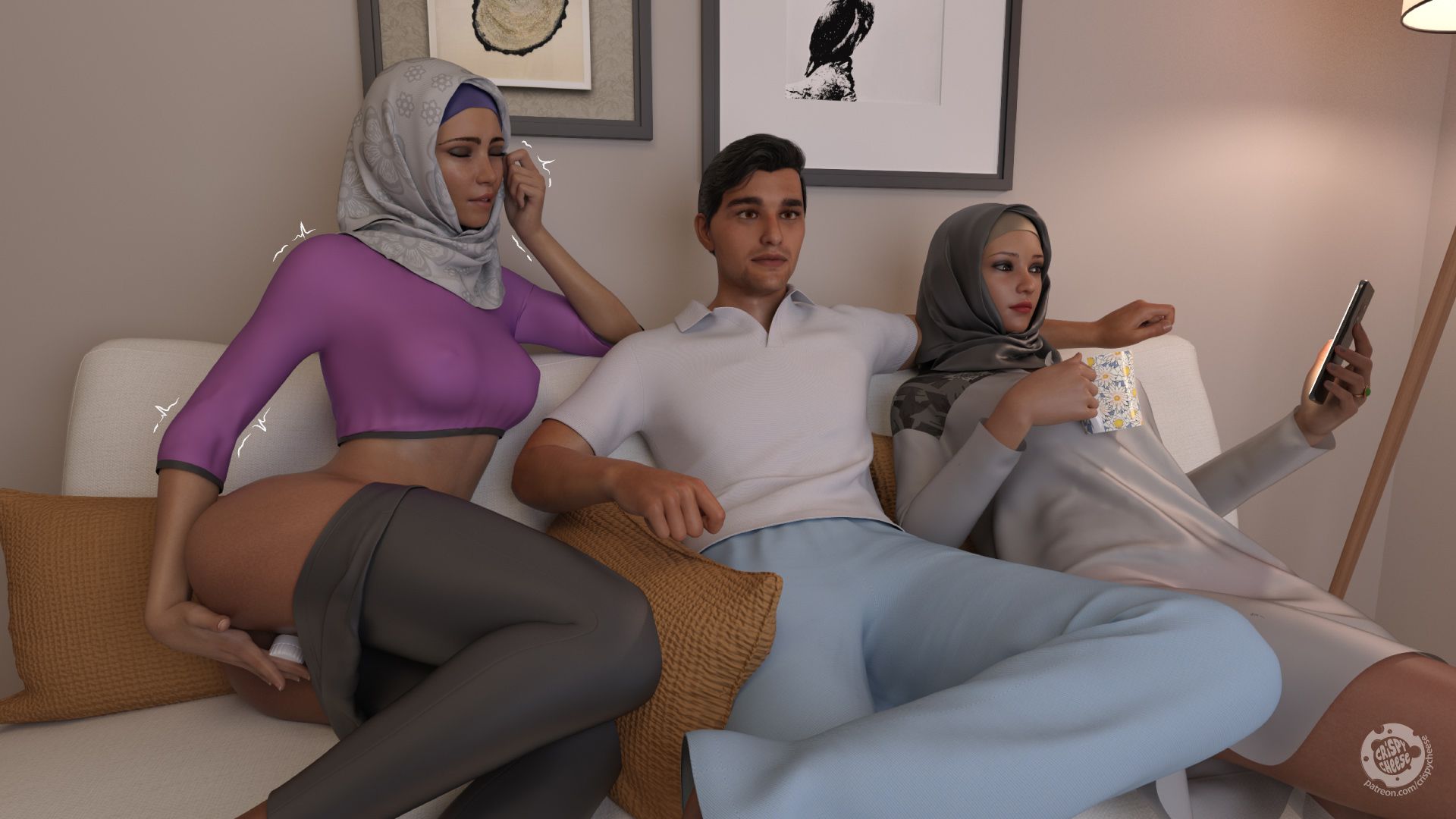 Night At The Living Room [Crispy Cheese] - Chapter 1 — Page 6