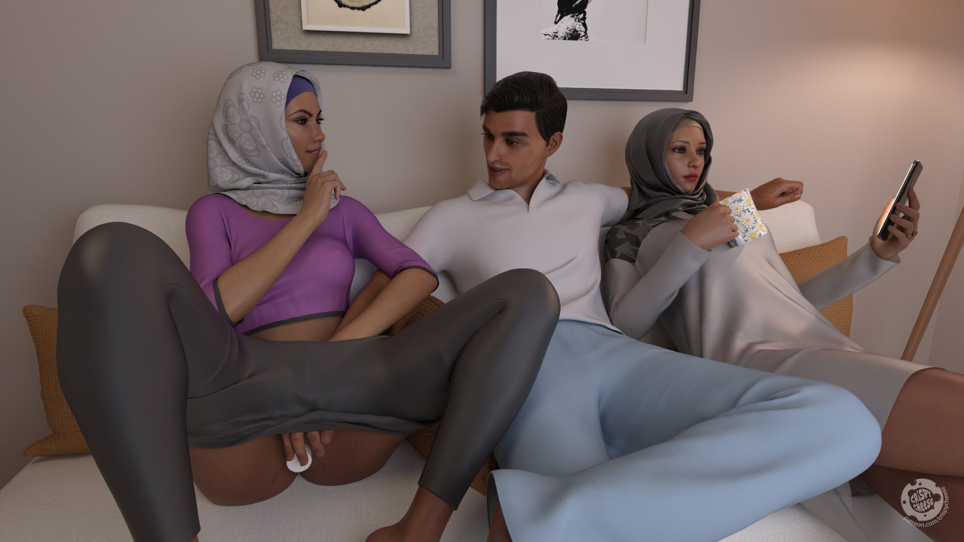 Night At The Living Room [Crispy Cheese] - Chapter 1 — Page 8