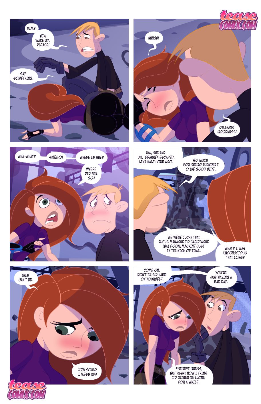 Kinky Possible – A Villain’s Bitch Remastered (Kim Possible) [Tease Comix] - Chapter 2 — Page 6