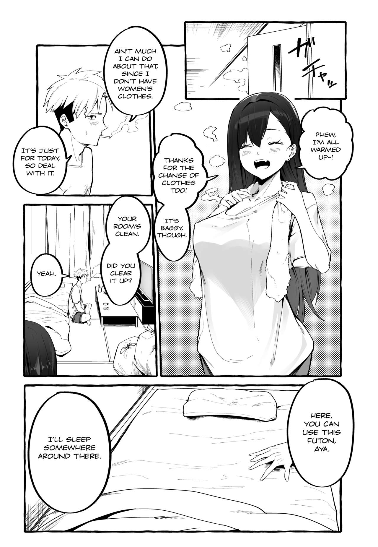 A Story About How I Let My Busty Ex-Girlfriend Stay Over and Got Milked Dry in Return [Fuguta-ke] - Chapter 1 — Page 8