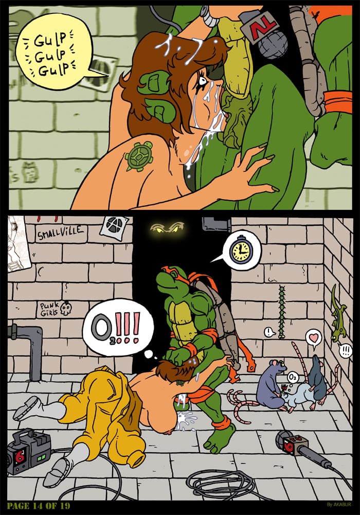 The Slut From Channel Six (Teenage Mutant Ninja Turtles) [Akabur] - Chapter 2 — Page 16