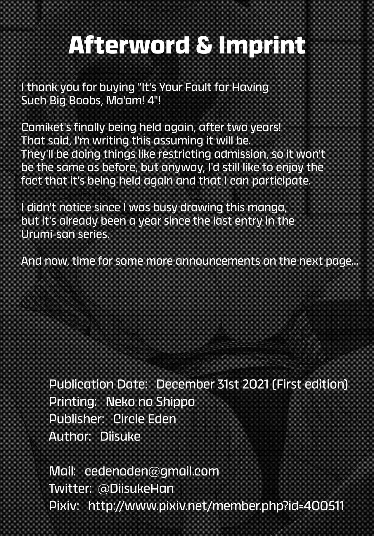 It’s Your Fault for Having Such Big Boobs, Miss! (Touhou Project) [Diisuke] - Chapter 4 — Page 29