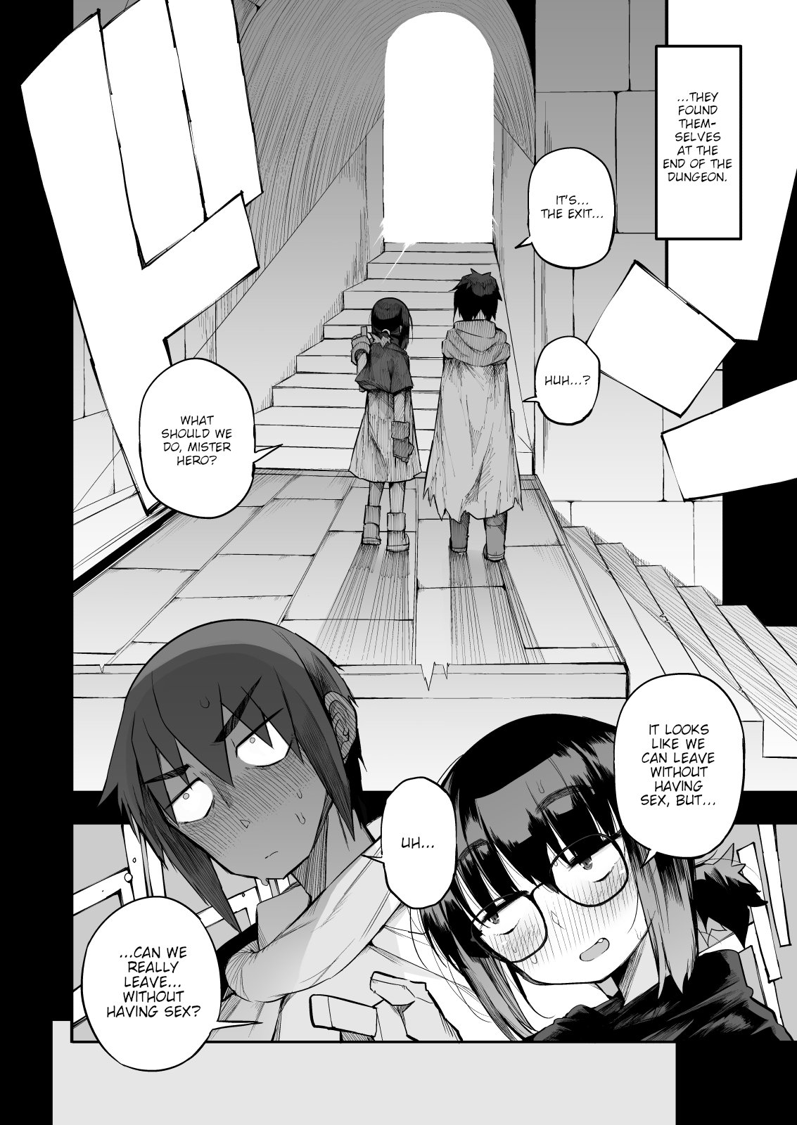 Escaping a semen squeezing dungeon with a modest girl who I really didn’t expect to have S-rank slut stats [F4U] - Chapter 1 — Page 31