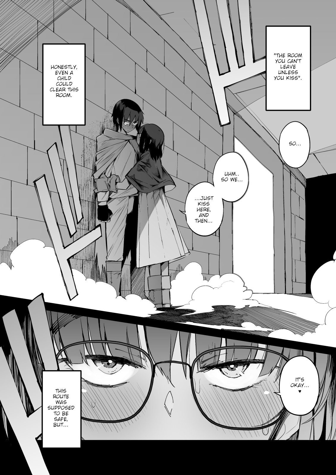 Escaping a semen squeezing dungeon with a modest girl who I really didn’t expect to have S-rank slut stats [F4U] - Chapter 1 — Page 7