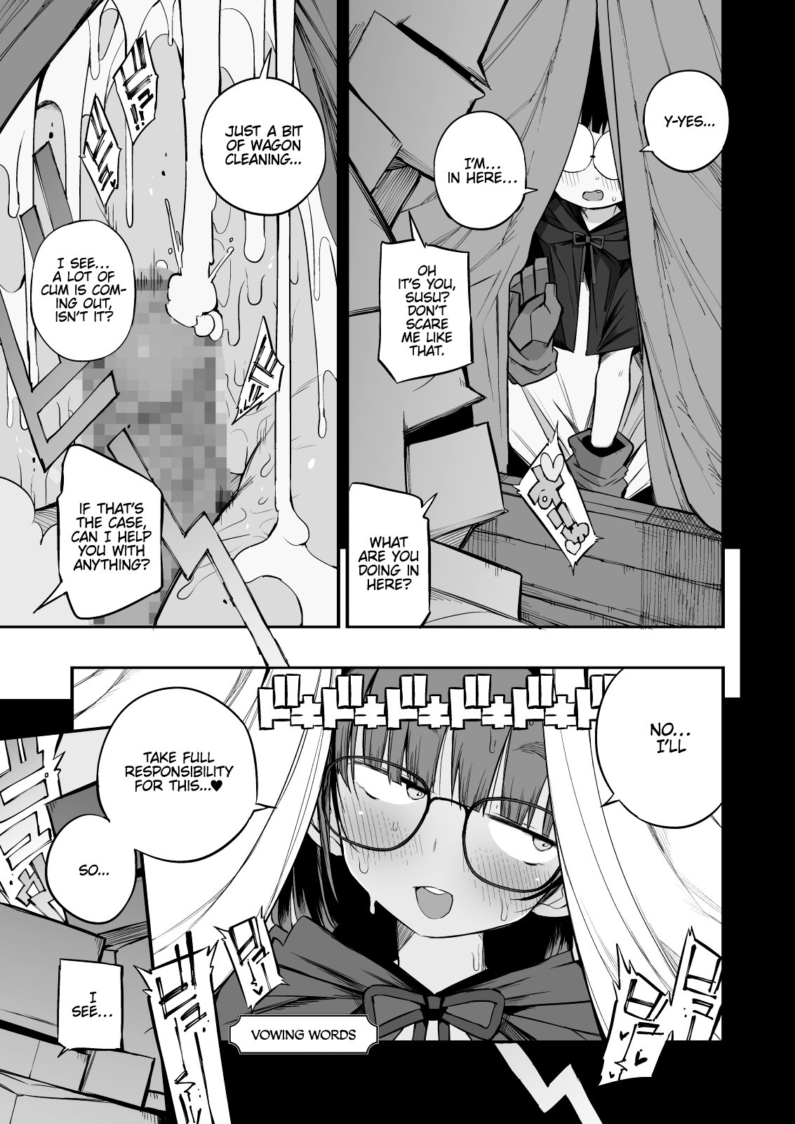 Escaping a semen squeezing dungeon with a modest girl who I really didn’t expect to have S-rank slut stats [F4U] - Chapter 2 — Page 25