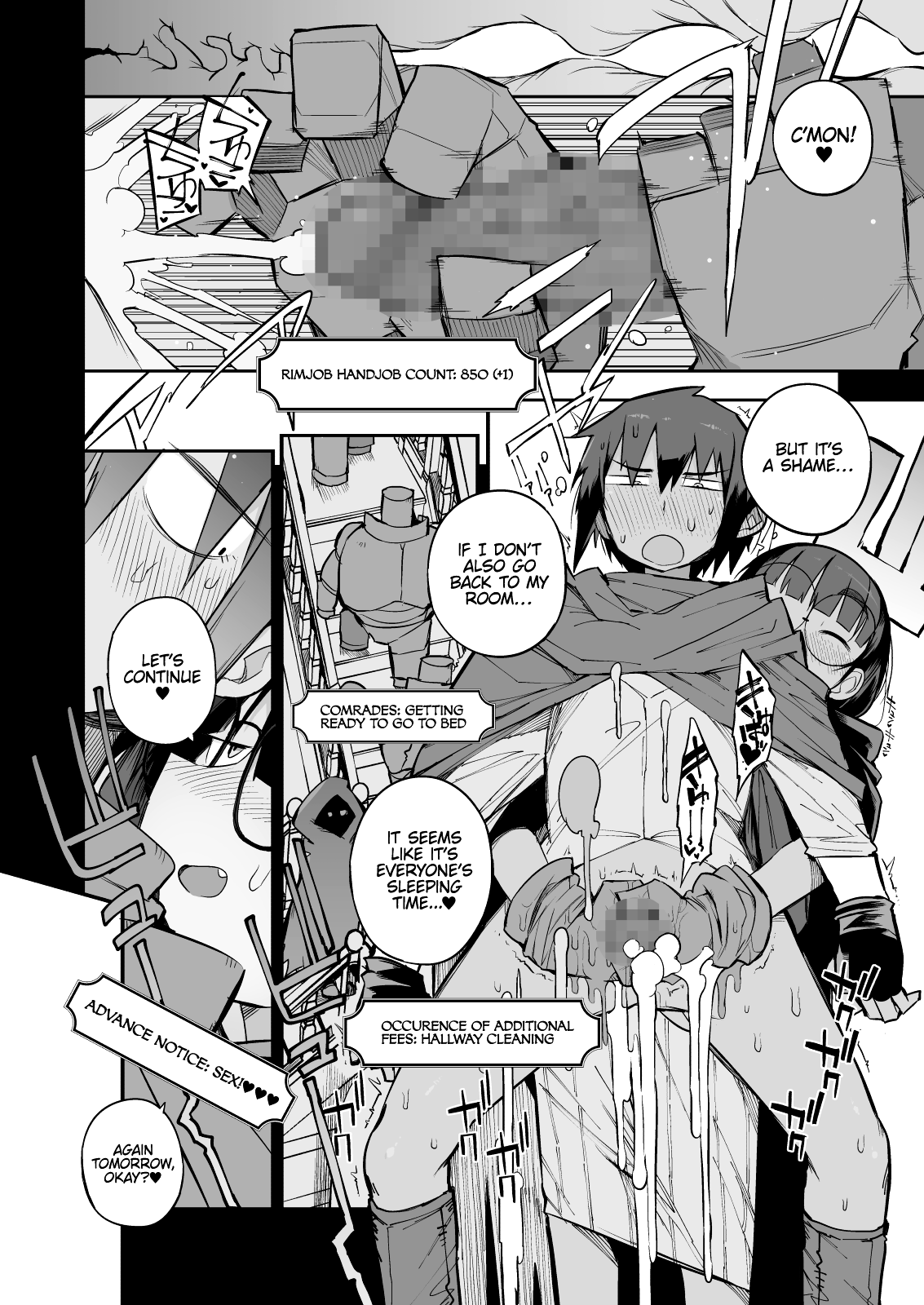 Escaping a semen squeezing dungeon with a modest girl who I really didn’t expect to have S-rank slut stats [F4U] - Chapter 2 — Page 28