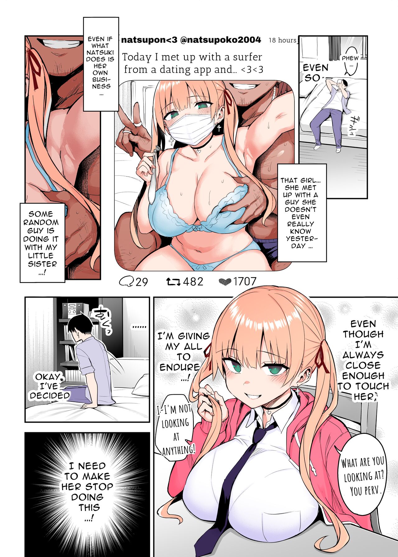 My Younger Sister Who Was a Book Worm Turned Into a Slut With Big Tits, so I…! [Ichinomiya Yuu] - Chapter 2 — Page 10
